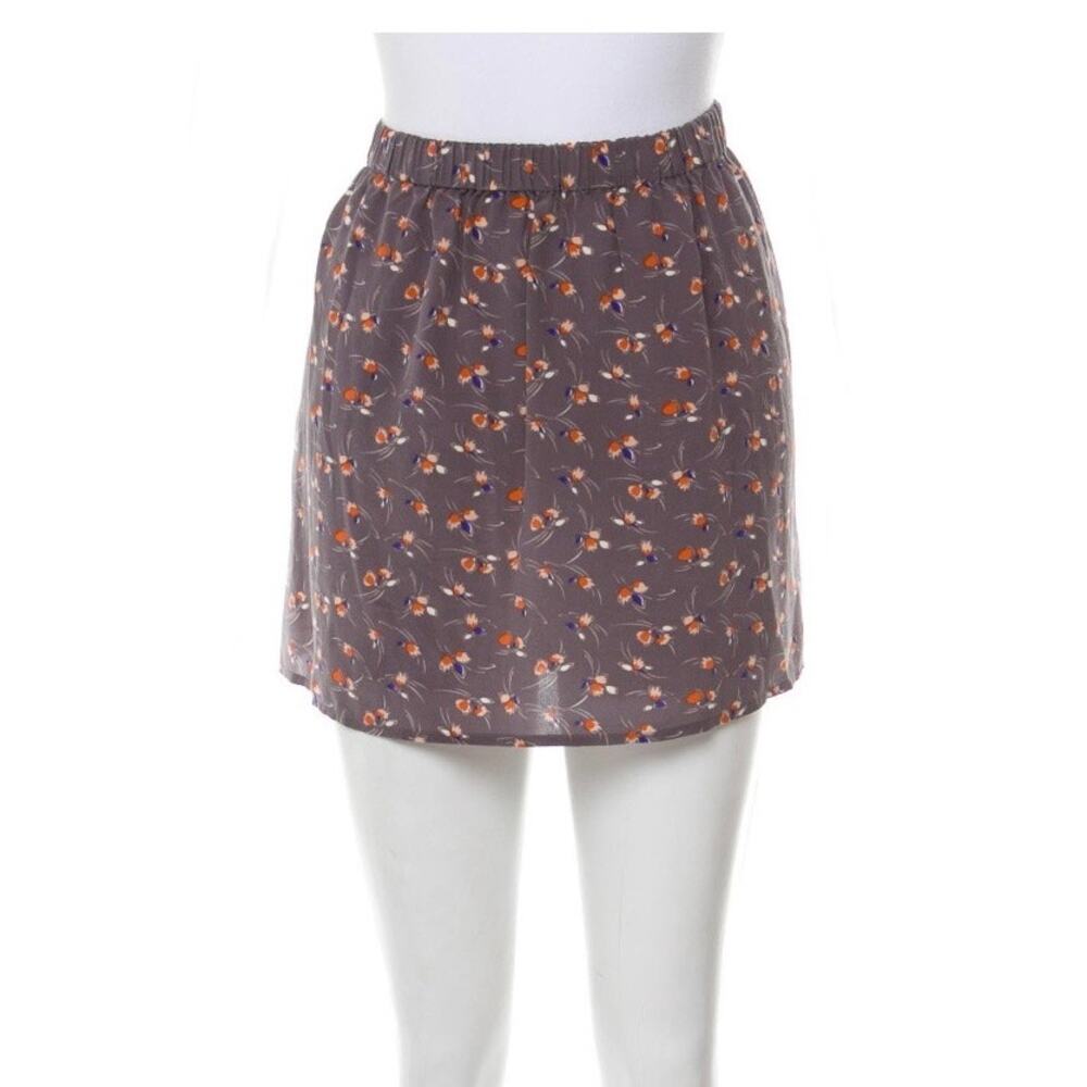 Hartford Silk Janvier Floral Mini Pockets Lightweight French Skirt Size Medium